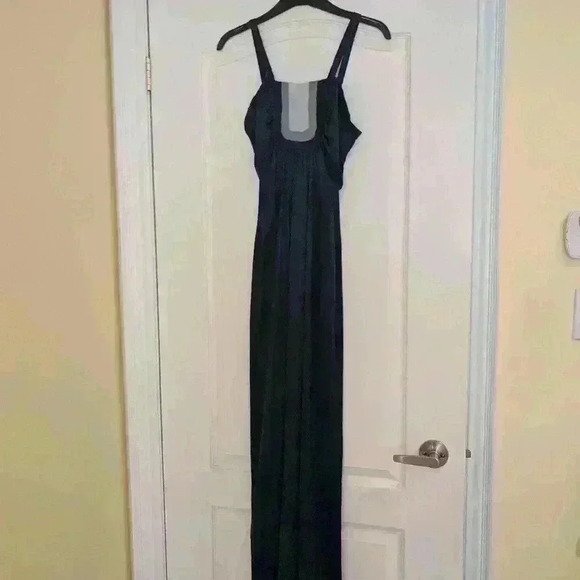 Vintage 70s long navy dress  with Jacket - Picture 10 of 12